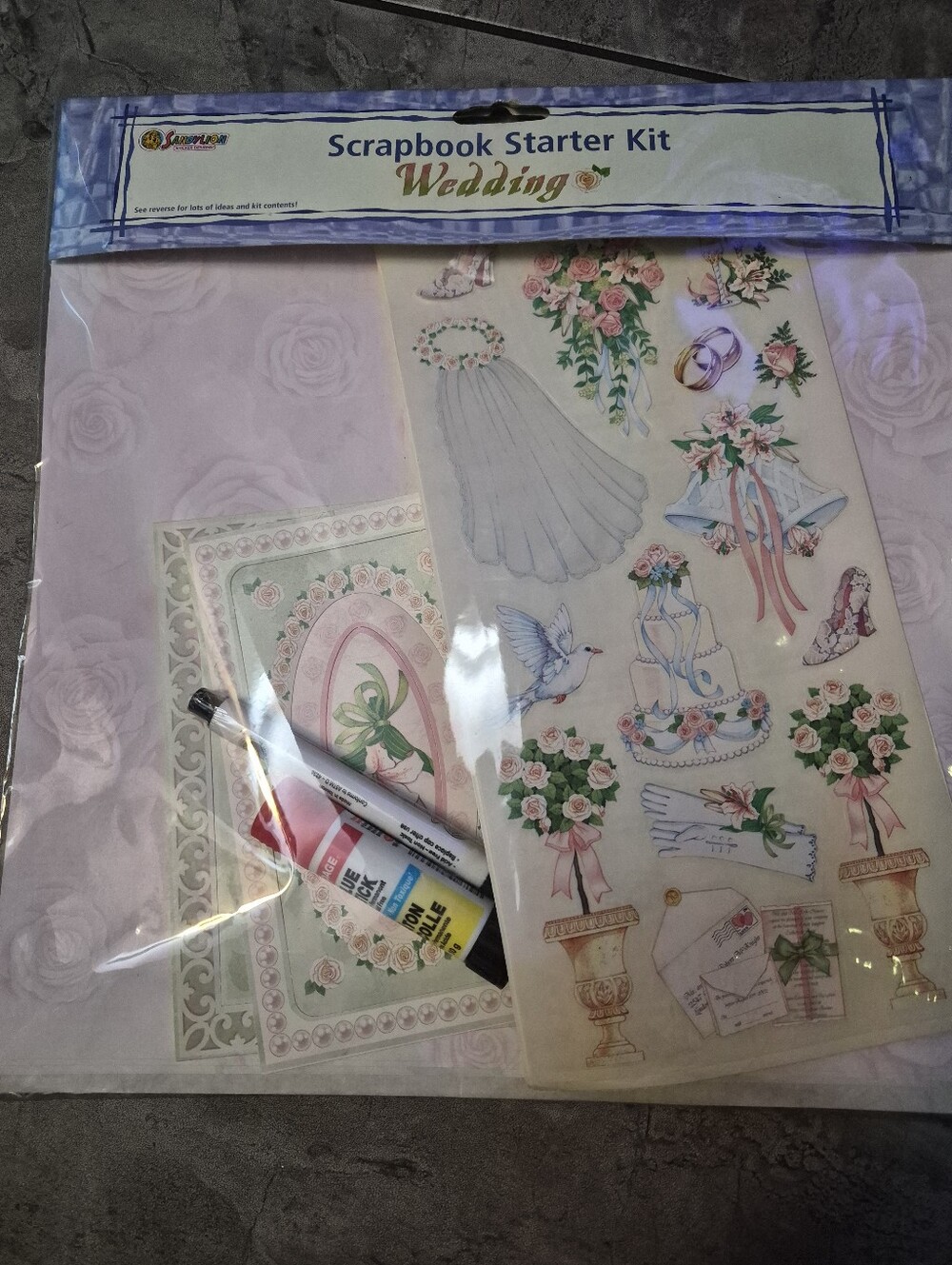 Vintage 2002 Scrapbook Wedding Starter Kit.